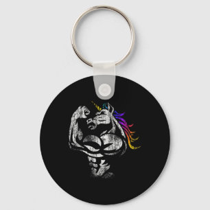 Eenhornige Workout Vaderdag Cadeau Gewichtheffen G Sleutelhanger