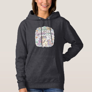 Eenhornige Zeeschelpen en Glanshoorns Premium Vect Hoodie