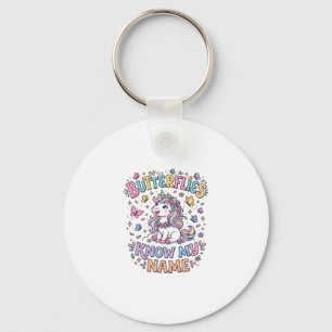 Eenhornvlinders kennen mijn naam Charming POD Kuns Sleutelhanger