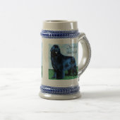 Eenmaal in een blauw Newf-bier Bierpul (Voorkant rechts)