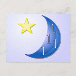 Eenmaal in een blauwe maan briefkaart