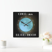 "Eenmaal in een blauwe maan" Vierkante Klok (Huis)