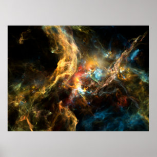 Eenmaal op een Space serie. Abstract ontwerp gemaa Poster