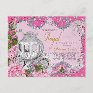 Eenmaal op Time Princess Birthday Party Kaart