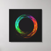 Eenmaal rond Fractal Art Wrapped Canvas (Voorkant)