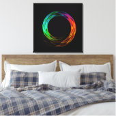 Eenmaal rond Fractal Art Wrapped Canvas (Insitu (Slaapkamer))