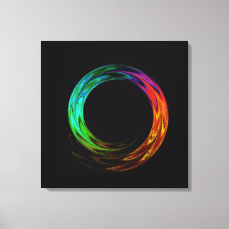 Eenmaal rond Fractal Art Wrapped Canvas Afdruk