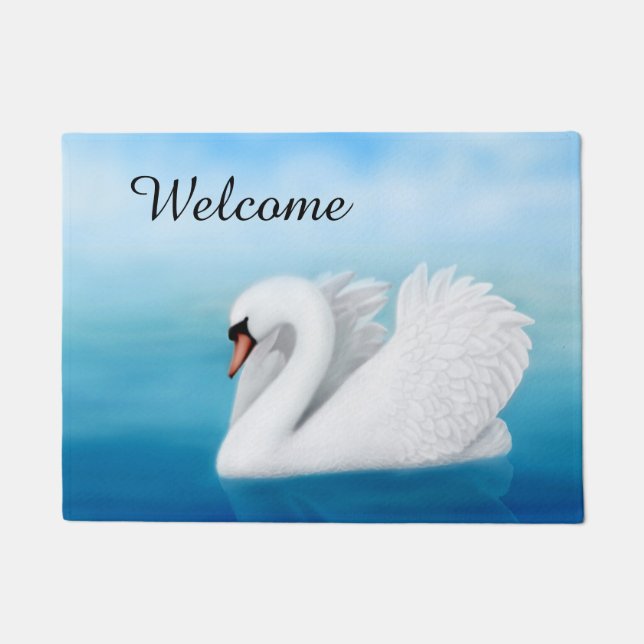Eenmaandaarsmuut Swan Doormat Deurmat (Voorkant)