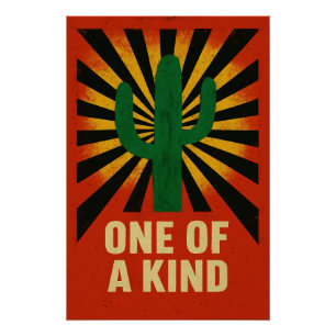 Eenmalig Cactus in een heldere zon Perfect Poster