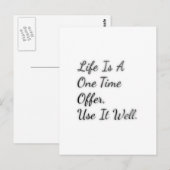 Eenmalige aanbieding briefkaart (Voorkant / Achterkant)