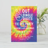 Eénmalige centimeter dikke dye 10th Birthday Kaart (Staand voorkant)