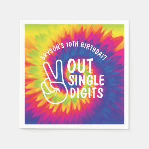 Eénmalige centimeter dikke dye 10th Birthday Servet