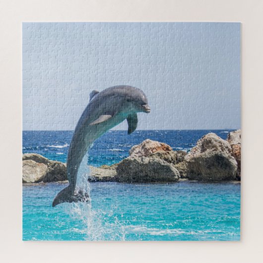 Eénmalige dolfijnprop legpuzzel (Verticaal)