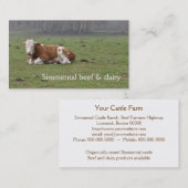 Eenmalige koe visitekaartje (Voorkant / Achterkant)