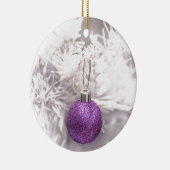 Eenmalige Paarse kerstbal Keramisch Ornament (Rechts)