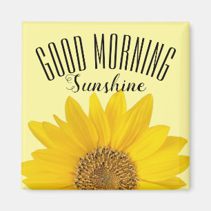 Eenmalige zonnebloem Goedemorgen Sunshine Magneet