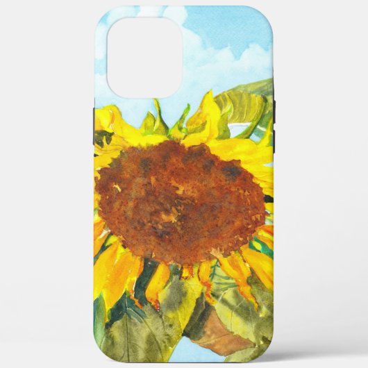 Eénmalige zonnebloem met wolken Case-Mate iPhone case (Achterkant)