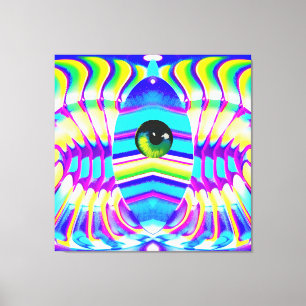 Eenogige ster Beast Ken Gage Psychedelische Kunst Canvas Afdruk