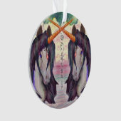 eenpaard pony equine pegasus ginged reiki ornament (voorkant)