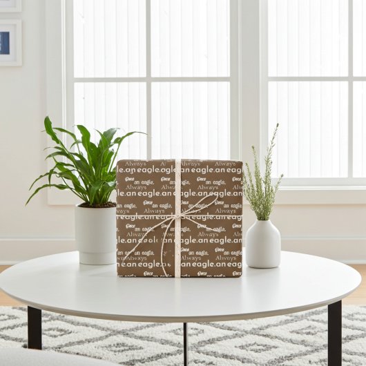 Eens een adelaar, altijd een adelaar. in koffiekle cadeaupapier