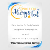 Eens een Fed altijd een Fed Raamsticker (Vel)