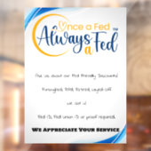 Eens een Fed altijd een Fed Raamsticker (Vel 2)