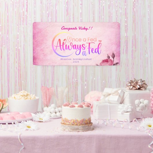 Eens een Fed altijd een Fed Spandoek (Feest)