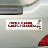 eens een runner bumpersticker (Op auto)