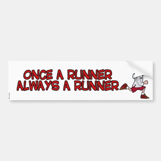 eens een runner bumpersticker (Voorkant)