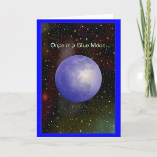 Eens in een Blauw Wenskaart van de Maan Kaart