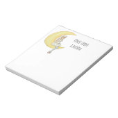 Eens Op Een Maan Meisje Konijn Notitieblok (Gedraaid)