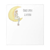 Eens Op Een Maan Meisje Konijn Notitieblok (Voorkant)