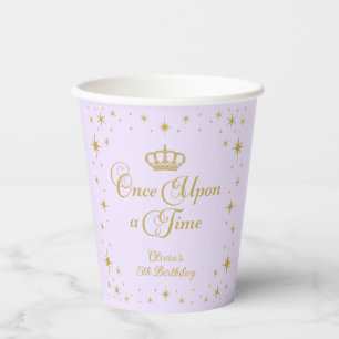 Eens Op Een Tijd Gouden Prinses Verjaardag Papieren Bekers
