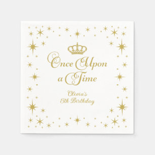 Eens Op Een Tijd Gouden Prinses Verjaardag Servet