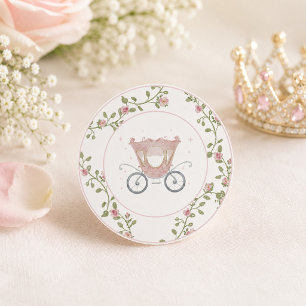 Eens Upon a Time Roze Prinses draagtas 1ste Ronde Sticker