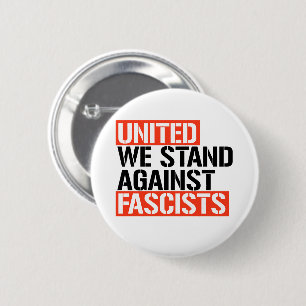 Eensgezind zijn we tegen fascisten ronde button 5,7 cm