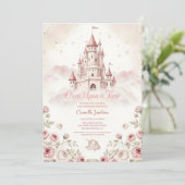 Eensopeneer Sprookjeskasteel Prinses bloem- Kaart (Staand voorkant)