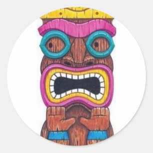 eentiklonmasker ronde sticker