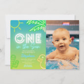 Eentje in de zon - Poolparty Kaart (Voorkant)