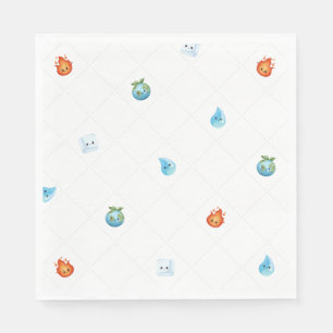 Eentje met de elementen eerste verjaardag servet