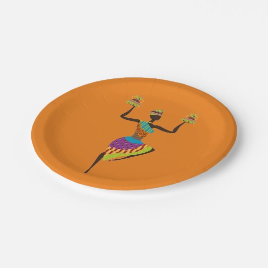 Eentje uit Afrika Papieren Bordje (Gekanteld)