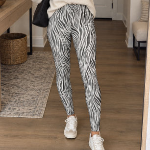 Eentonige zebra strepen leggings