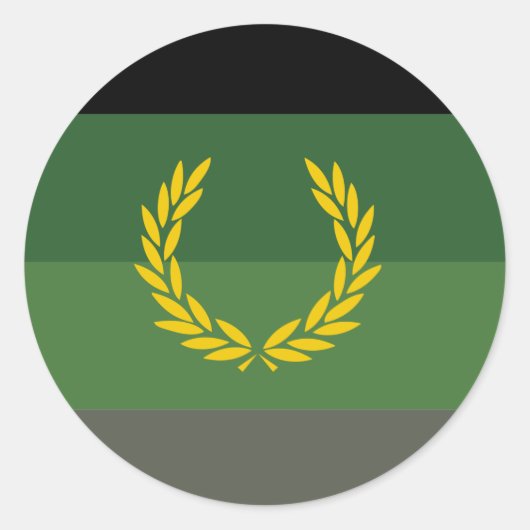 Eenvormige militaire vlag ronde sticker (Voorkant)