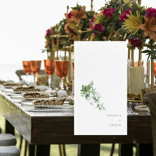 Eenvoud & Aquarel Klimop Trouw Koppel Namen  Servet