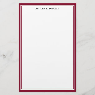 Eenvoud DIY Lijst Wit Gepersonaliseerd Bourgogne Briefpapier
