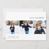 Eenvoud | Hanukkah Photo Collage Kaart (Voorkant)