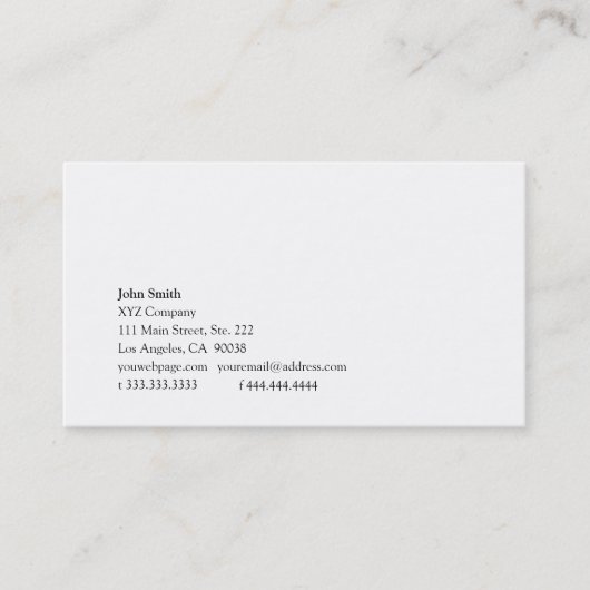 Eenvoud ii visitekaartje (Voorkant)