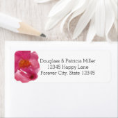 Eenvoud Roze Rozen Waterverf Etiket (Insitu)