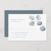 Eenvoud van eucalyptus | Huwelijksreactie RSVP Kaartje (Voorkant / Achterkant)