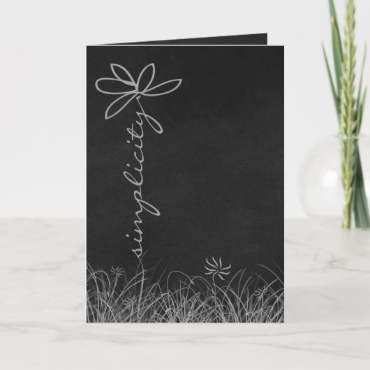 eenvoud van het daisy tekstwoord op het bord kaart (Voorkant)